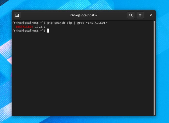 Обновление pip в Fedora Linux